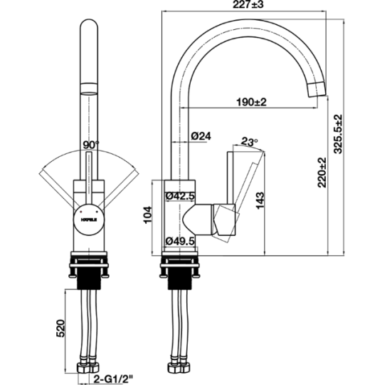 Vòi Rửa Chén HT21-CH1F220C Hafele 577.56.500