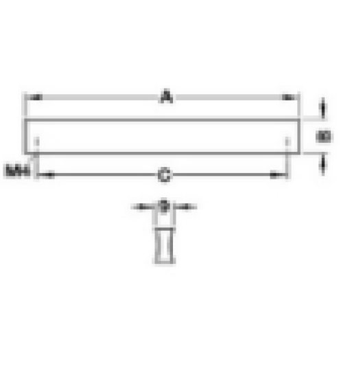 Tay Nắm Nhôm Hafele 44x18x32mm Mạ Bạc 110.72.921
