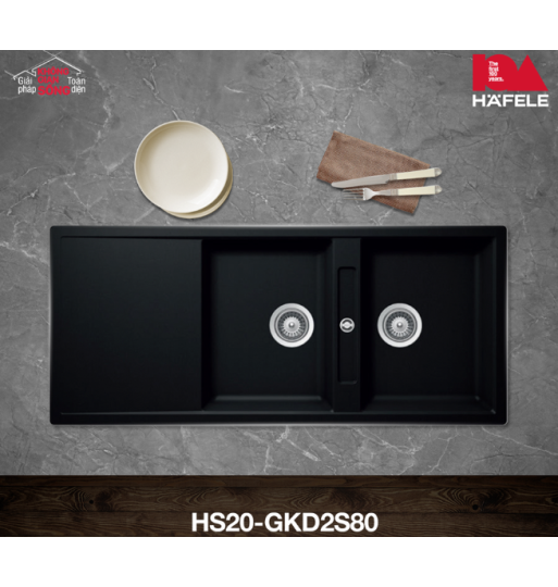Chậu Rửa Chén Đá HS20-GKD2S80 Hafele 570.33.330