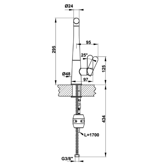 Vòi Rửa Chén HT20-GH1P259 Hafele 570.82.500