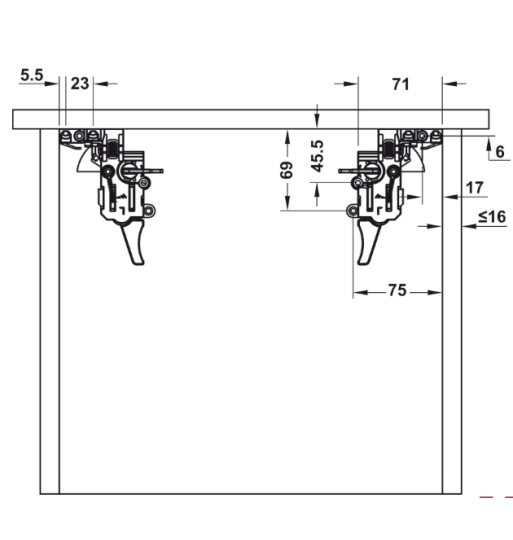 Ray Âm EPC Evo 350mm Giảm Chấn Hafele 433.32.072