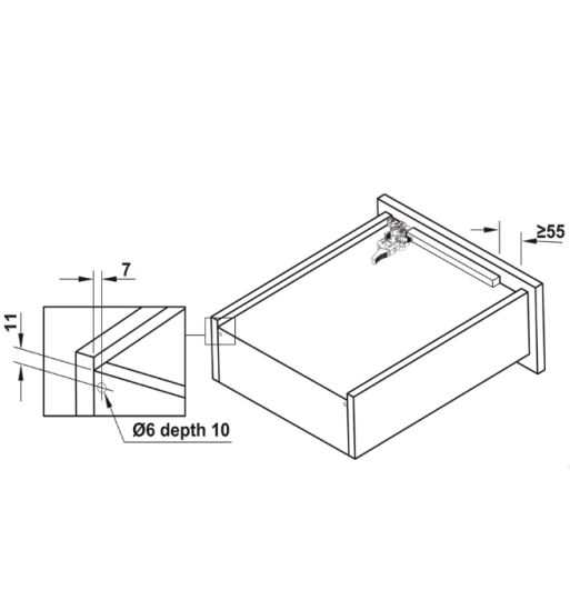 Ray Âm EPC Evo 400mm Giảm Chấn Hafele 433.32.073