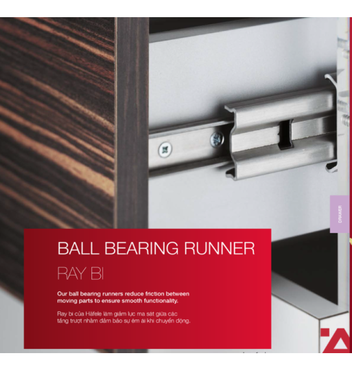 Ray Bi Giảm Chấn 500mm Hafele 494.02.065