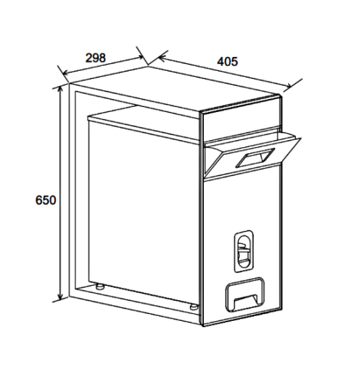 Thùng Đựng Gạo Âm 300mm Hafele 549.32.990