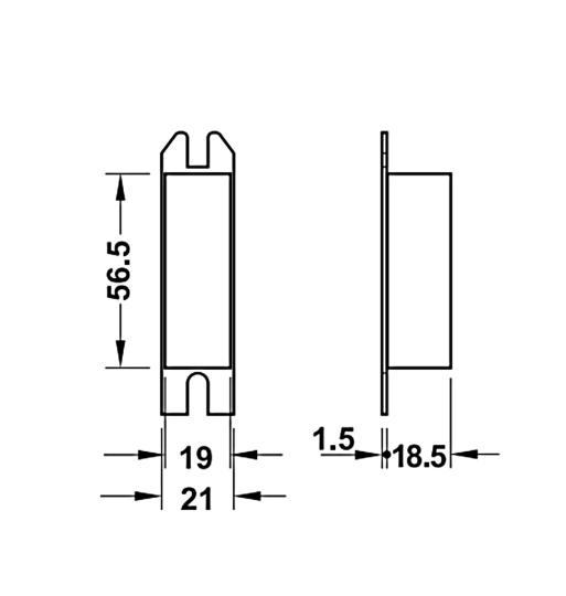 Thân khóa chốt chết Hafele  911.22.490