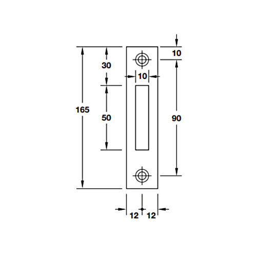 Thân khóa cửa trượt Hafele 911.26.277
