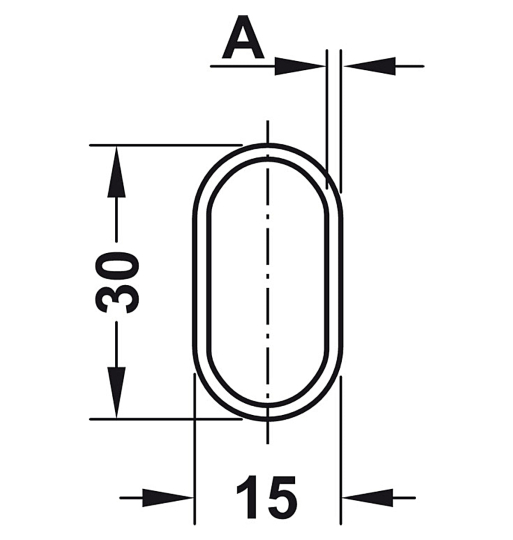 Thanh treo quần áo Hafele - OVAL 801.21.835