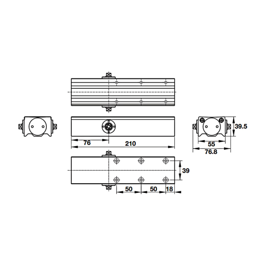 Thiết bị đóng cửa tự động Hafele EN2-5 - lắp nổi 931.77.149