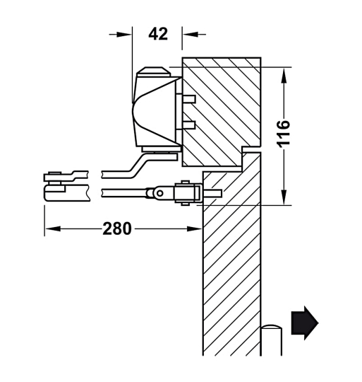 Thiết bị đóng tự động lắp nổi Hafele - DCL110  931.84.229