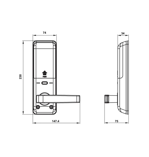 Khóa điện tử Hafele EL7700-TCS 912.05.584