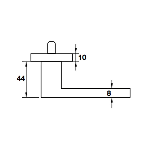 Tay nắm gạt có nắp che Hafele - Hình chữ nhật 903.99.965