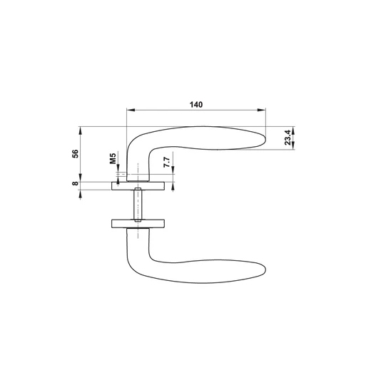 Tay nắm gạt có nắp che Hafele 499.62.546
