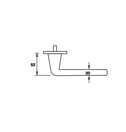 Tay nắm gạt đế dài Hafele - Blade 901.79.063