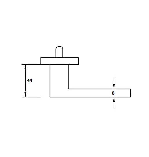 Tay nắm gạt đế dài Hafele - Hình chữ nhật 903.98.463