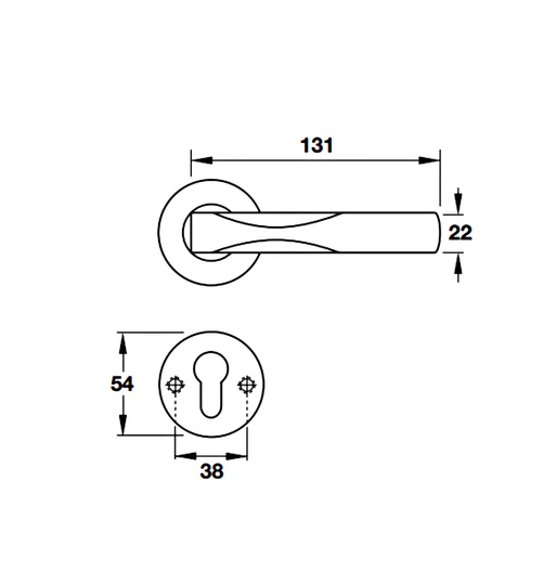 Tay nắm gạt có nắp che Hafele 903.99.572