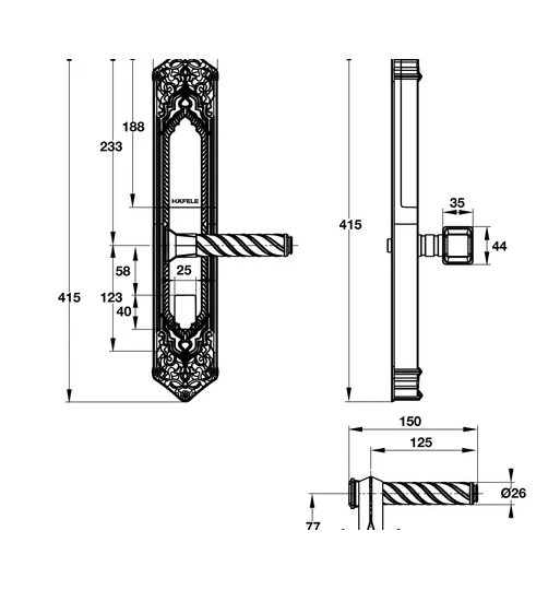Khóa điện tử Hafele EL10K 912.05.317