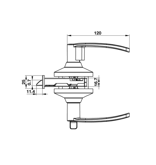 DIY Khóa tay nắm gạt 2 chức năng Hafele 489.10.820