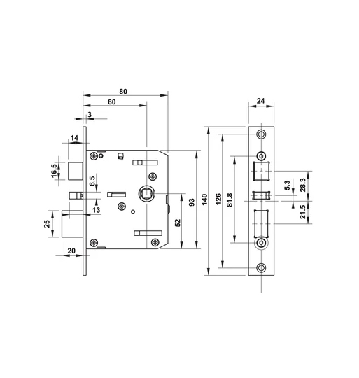 Khóa điện tử Hafele DL7100 (Không bao gồm Pin) 912.05.498