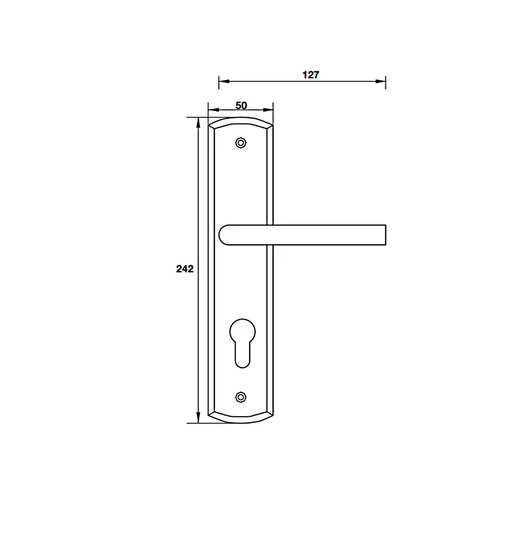 Tay nắm gạt đế dài Hafele - cửa đi 901.79.063