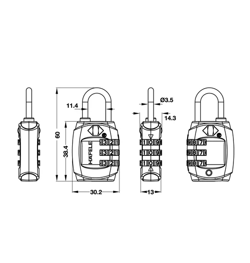 Khóa TSA Hafele 331 482.09.009