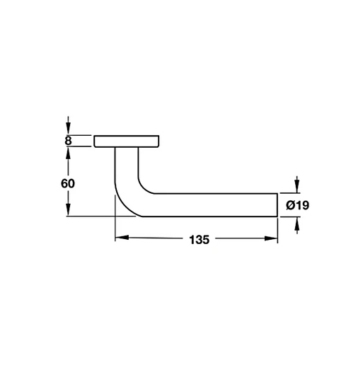 Tay nắm gạt có nắp che Hafele - Hình trụ 903.92.596